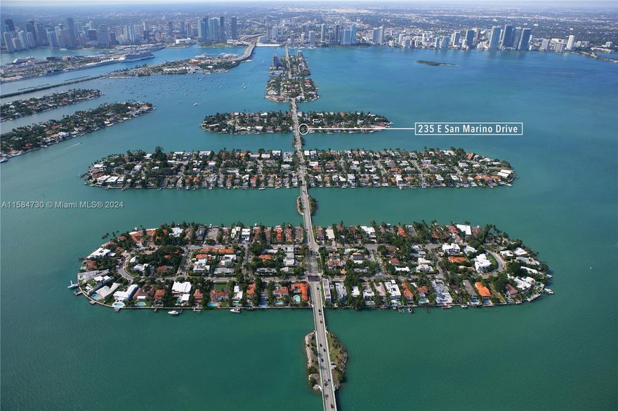 Waterfront property on exclusive and lush Venetian Islands of Miami Beach offering east exposure and beautiful views of Biscayne Bay!