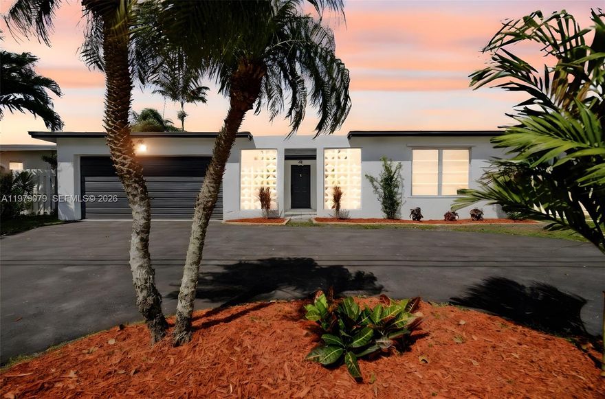 Beautifully updated one-story 3-bedroom, 2-bath pool home with a fully functional 2-car garage, circular driveway, and BRAND NEW ROOF in the heart of Sunrise! This move-in-ready property features brand-new electric panel, vinyl flooring throughout and a fully renovated kitchen with new stainless steel appliances. Both the primary and guest bathrooms have been tastefully remodeled, and the home includes new light fixtures, updated door hardware, switches, and outlets throughout. Float away in your recently resurfaced pool with all-new tile and a 1-year-old pump motor. The fully fenced backyard is perfect for relaxing, entertaining, gardening, and creating a happy space for your pets. Additional features include a new washer and a 4 year old gas dryer. Freshly painted inside and out. Conveniently located near restaurants, shopping centers, and everyday conveniences. No HOA, offering freedom and flexibility for homeowners.