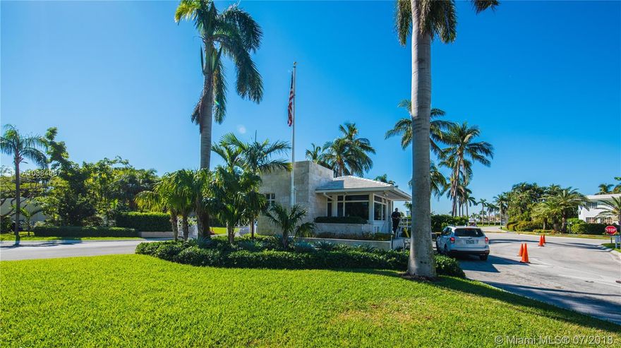 Premier Bal Harbour Village waterfront estate with approximately 100 linear ft. of water frontage and over 20,000 sqft of land. This incredible property is nestled in a 24 hrs PRIVATE gated community, offering deep water dockage and easy Ocean Access with NO FIXED bridges. Conveniently in walking distance to the world famous Bal Harbour Shops, the finest restaurants, the beach and house of worship. Real Sellers!