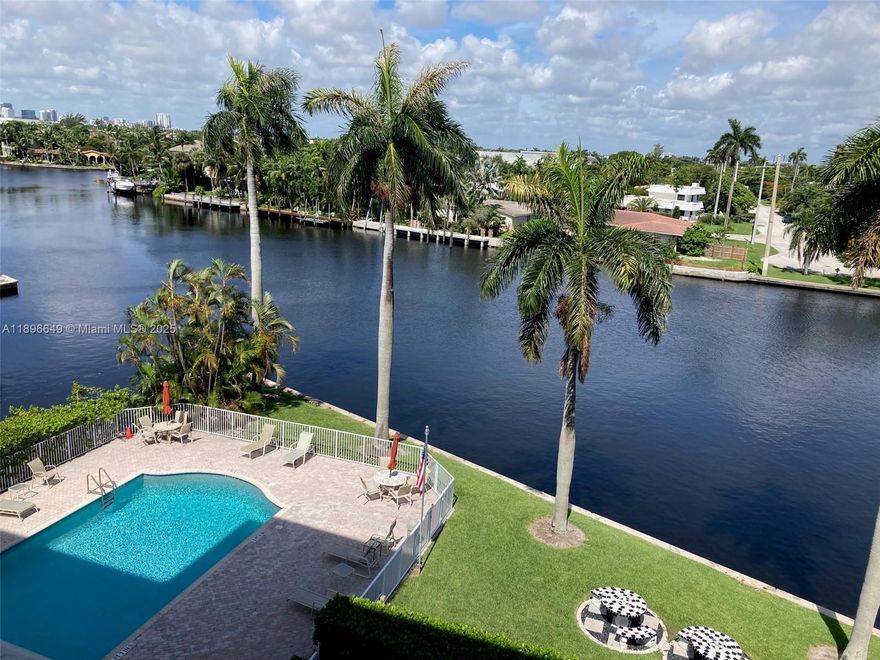 Middle River Towers is a waterfront building located in the heart of Coral Ridge, a short ride from George English park, Galleria Mall and Fort Lauderdale beaches. This large 1 bedroom 1.5 bath is freshly painted with updated floors and bathrooms.  Fully equipped kitchen, central cooling and washer/dryer located on every floor. A large pool and deck along the canal and bbq area provide Florida living at its best.  Showings will be held this Saturday 10/18 from 11-4pm, please text listing agent to confirm your visit.