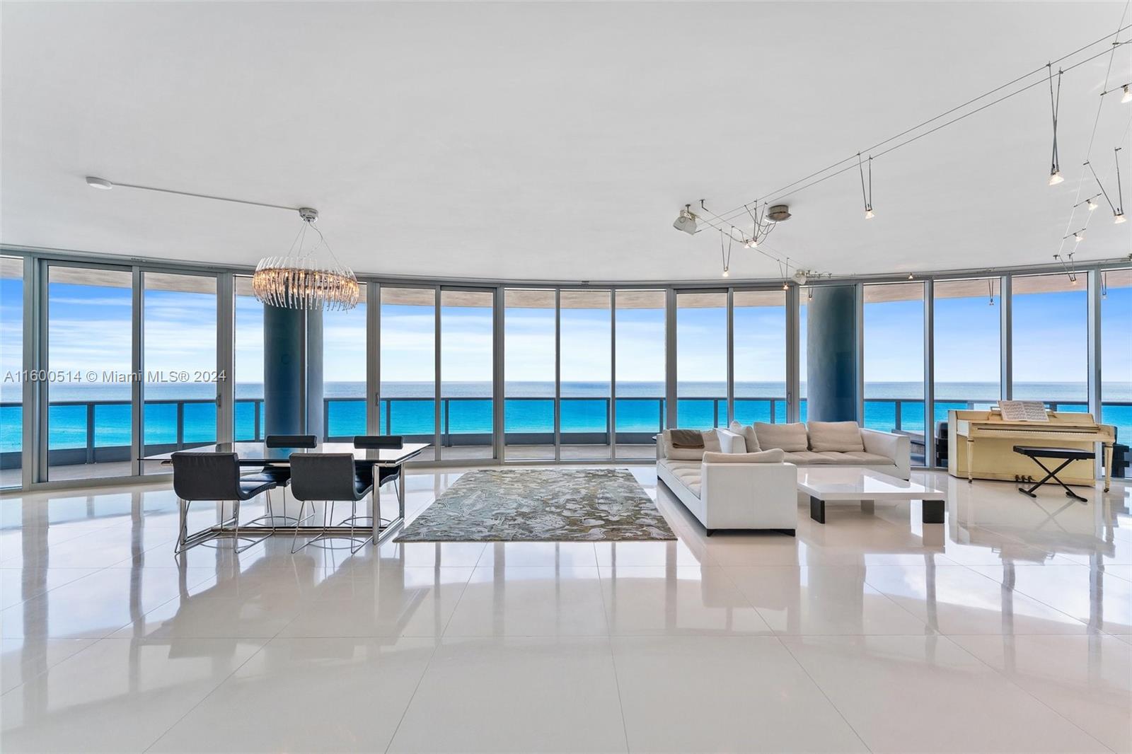 Amazing Value! See recent closing of unit 1107. Welcome to Unit 907 at The Bath Club Residences, where luxury meets unparalleled oceanfront living. This exquisite 3-bedroom, 3.5-bathroom residence boasts almost 2959 square feet of meticulously designed living space, offering breathtaking views of the Atlantic Ocean.Interior Features: expansive floor-to-ceiling windows offering panoramic ocean views, high-end finishes and fixtures throughout, gourmet kitchen with top-of-the-line appliances, spacious bedrooms with en-suite bathrooms, walk-in closets, ultra high-end limestone 36x36 flooring. Building Amenities:private beach access, pool, fitness center and spa, tennis courts 24-hour concierge and security, valet parking, 1 included parking space, option to purchase second parking