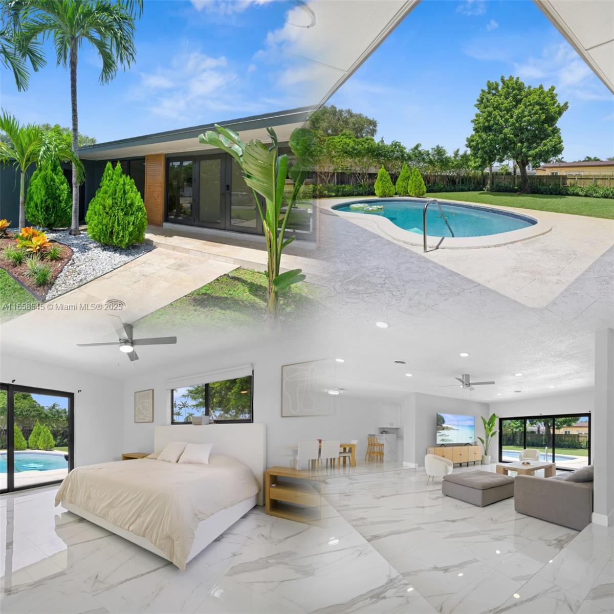"Excellent Opportunity! Fully furnished with luxury furniture, an 85-inch TV, projector, high-quality amenities, and a pool. Beautiful 4-bedroom, 3-bathroom home, fully remodeled and ready to enjoy!"