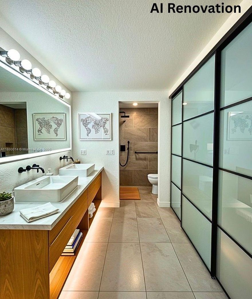 FURNITURE CAN COME WITH PURCHASE!!!! Spacious 2BR/2BA condo with full renovation potential in prime location just off I-95—between Downtown Miami & Fort Lauderdale, near Bright-line & Hard Rock Stadium. Offers 1,253 sq ft (per records) and approx. 1,325 sq ft (floor plan). Priced to reflect as-is condition with room to build equity. Photos begin with vision board-style renderings to help you see the transformation possibilities. Unit features a walk in closet, and spacious second closet, with plenty of storage space. Ideal for buyers who want that "first-to-live-here" feeling — this unit offers a clean slate to design your dream space from the ground up. No rentals for the first year of ownership. Motivated seller—bring your vision, ALL OFFERS WILL BE CONSIDERED!