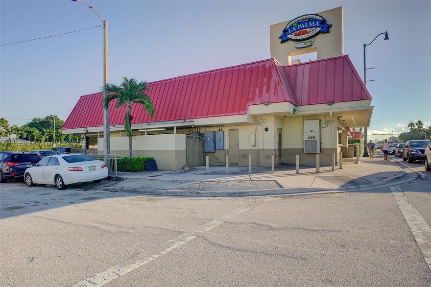 La Palma restaurant is a Landmark on Calle Ocho. This property is centrally located on the corner of 60th Ave and busy 8th street Miami. The sale includes real estate and restaurant equipment. Call for showing instructions. Do not disturb employees or operations. The restaurant is currently operating. Two folios are included in the sale- Folio: 01-4001-013-0260 and Folio: 01-4001-013-0270