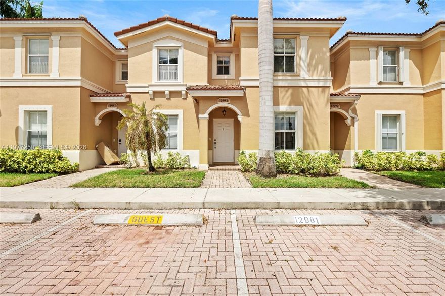 Great opportunity to own a 3-bedroom, 2.5-bathroom townhome located in the desirable Monarch Lakes community in Miramar/Hollywood. This well-maintained property offers a functional layout with spacious living areas and plenty of natural light.
