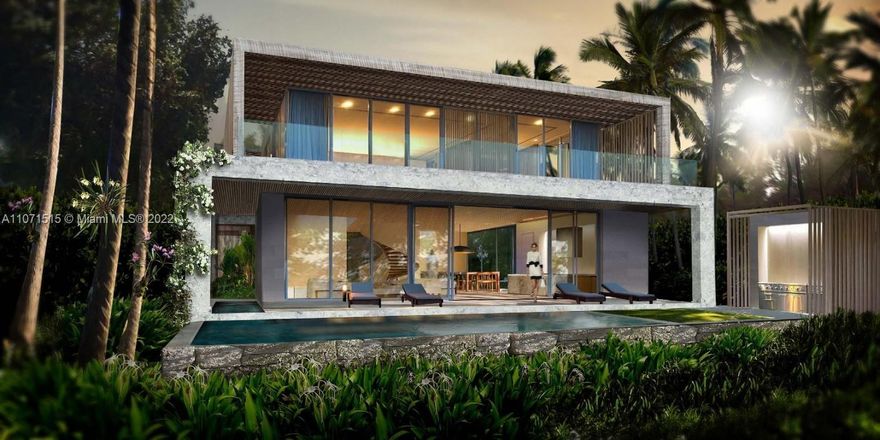 Stunning new contemporary luxury home on exclusive North Bay Road developed by Todd M. Glaser with ultra-modern design and architecture by Domo! Situated on a large 9,371-SF lot, this 4,684-SF home has 2 pools including a lap pool, covered porches, summer kitchen, and garden - perfect for outdoor living in Miami Beach. Inside, high ceilings, great floor plan with open chef’s kitchen and living areas overlooking the lush pool areas. Upstairs you will find 4 large bedrooms, including a lavish master suite taking the entire pool side of the house. The upper family room will make gatherings convenient and fun. Property is equipped with a 2-car garage plus a driveway. Under construction with estimated completion date of  March, 2022.