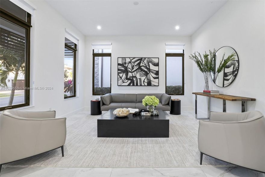 Beautiful 6 bedroom, 7 bathroom home with separate guest house and private pool located in the premiere Canarias neighborhood in Downtown Doral. Welcome to your dream oasis in the heart of Doral! This magnificent property boasts 6 spacious bedrooms, seven luxurious bathrooms, and an array of upgraded features. Step inside to discover an elegant, formal dining room, living room, upgraded kitchen, and large open floor plan. Upstairs, enjoy a versatile bonus room and outdoor, rooftop deck, offering endless possibilities for recreation or relaxation. Take advantage of the vibrant neighborhood just steps away, including lively downtown Doral and Doral Town Center. Neighborhood amenities include pool, game room, party room, and more. Close to Miami Airport, all highways, supermarkets & more.