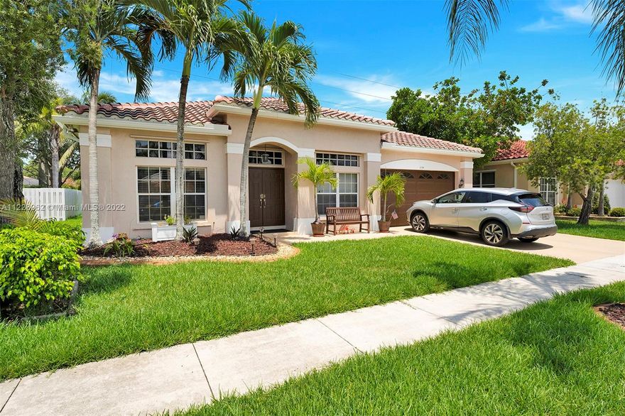 Welcome to your dream home! You will be welcomed with double doors and multiple entertaining areas in the home. The home features an open concept between the kitchen and living room allowing you the perfect space to have family and friends over. Did we forget to mention the luxury of your high ceilings? The master bedroom is on one side of the home giving you privacy and space everyone is looking for! Walk-in closets are a must and of course we have them available in this home.You will have a private laundry room and a 2-car garage with plenty of storage space. The backyard is peaceful, covered and screened making your morning coffee more enjoyable!The roof is 3 months old, the AC is 1 year and all of the appliances are 1 year old including the washer and dryer! HOA also INCLUDES cable TV!