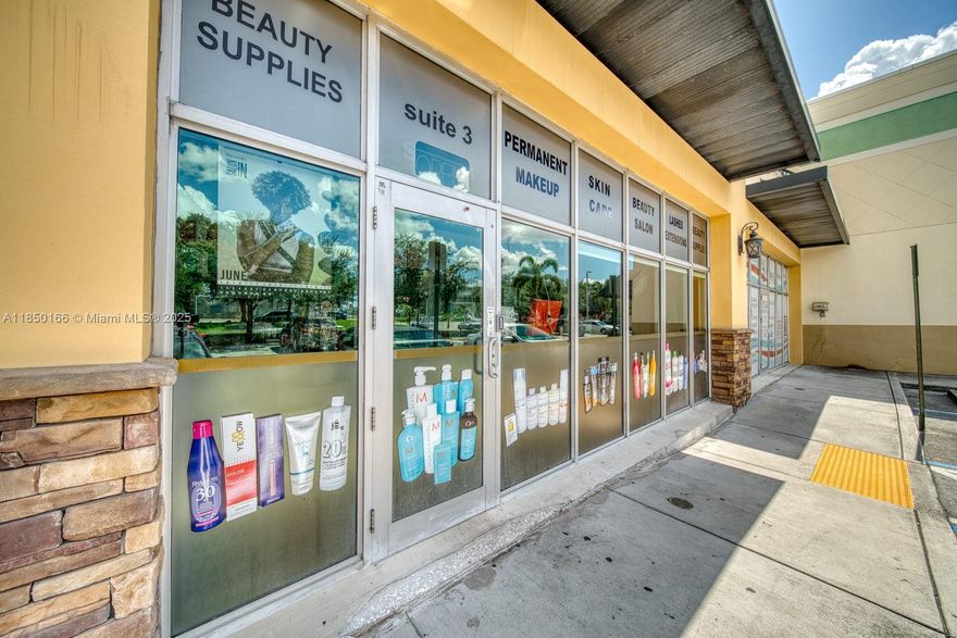 Now available: a fully operational 1,800 sq. ft. beauty supply store with 6 private beauty suites, located in a high foot traffic area of Hialeah Gardens. This established business has been successfully operating for 4 years and offers a strong foundation for continued growth. Each suite is designed for independent beauty professionals—perfect for hairstylists, estheticians, lash techs, or nail artists. One of the existing suites has the potential to be divided into two units, increasing your rental income potential. Beauty supply inventory is sold separately.