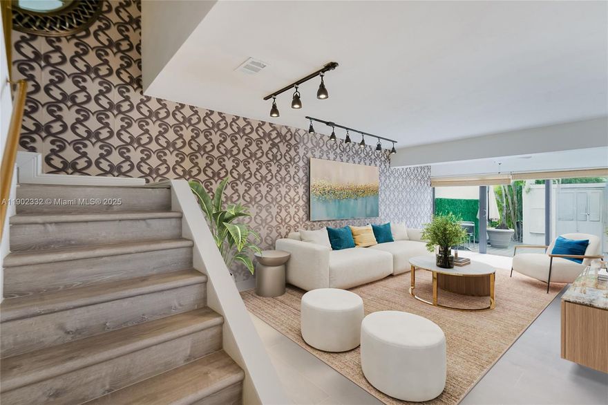 You've found the perfect Townhome! Renovated townhouse in safe, gated Mariner Village located in highly desirable Aventura! Spacious 2 bedroom, 2 1/2 bath boasts new kitchen appliances, washer/dryer, new bathrooms, impact windows & doors. Living area overlooks a quaint, private patio. Upstairs primary bedroom with modern new bathroom has a pleasant view of the pool area. Second upstairs bedroom also has new en-suite bathroom. One assigned parking and many guest spaces. Community pool is just steps away! Convenient access to the Marina Bay Broadwalk allows an easy walk to shops, restaurants & houses of worship. Minutes to Whole Foods, Best Buy, Aventura Mall & Gulfstream. Short ride to the beach. Great place to live! Don't miss this gem!