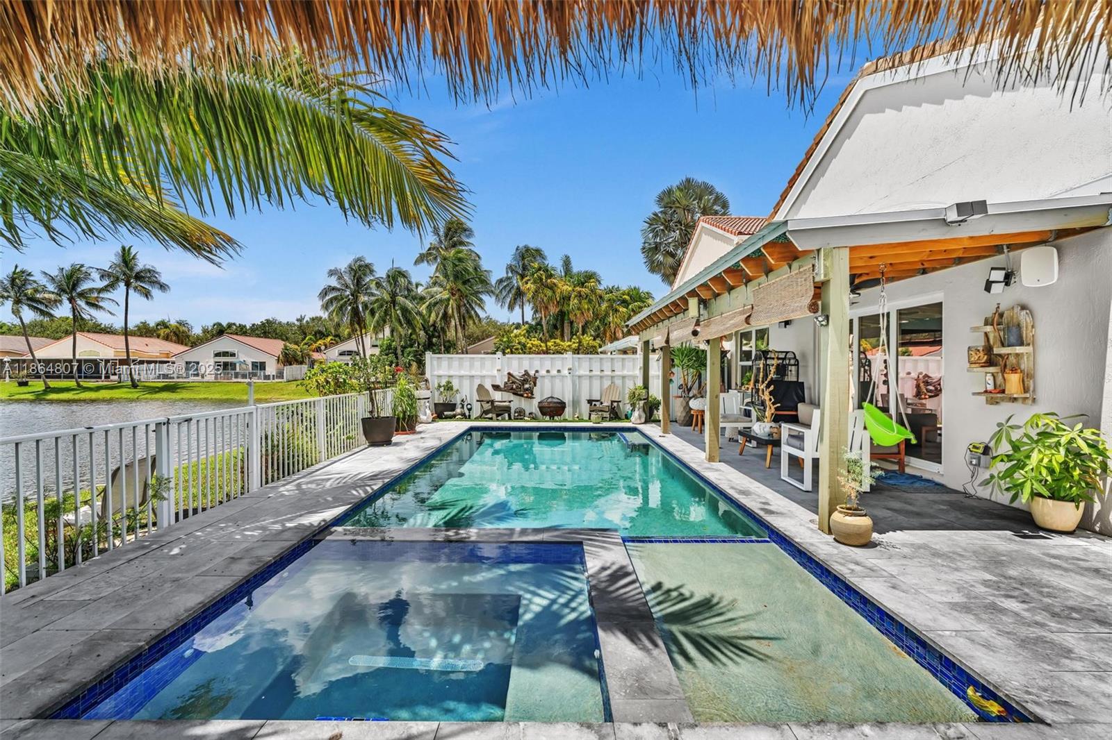 Beautifully renovated 1-story home featuring 4 bedrooms (converted from original 3), 2 bathrooms set in the desirable, private, guard-gated community of Oakridge.
This home boasts a stunning pool overlooking the lake, impact windows, and a new roof, all completed with permits. The open, modern layout and updates throughout create a perfect blend of comfort and style.
The low HOA fee of just $190/month includes 24-hour guard-gated security, tennis courts, basketball courts, a playground, and maintenance of all common areas. Homeowners are responsible for their own lawn, garden, and house maintenance as needed.
Conveniently located near shopping, dining, major highways, and top-rated schools, this home offers the best of South Florida living in a secure, family-friendly neighborhood