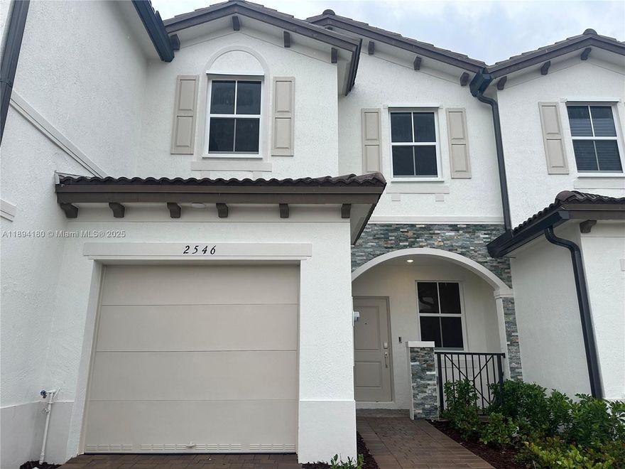 Be the first to live in this brand-new two-story home in Altamira, Homestead! This beautiful property features 3 bedrooms, 2.5 bathrooms, and a private garage. Enjoy an open and bright layout with modern finishes, stainless steel appliances, and smart-home features. The spacious bedrooms and primary suite with walk-in closet offer comfort and style. Conveniently located near highways, shops, and schools. Everything is new — never lived in! Ready for immediate move-in.