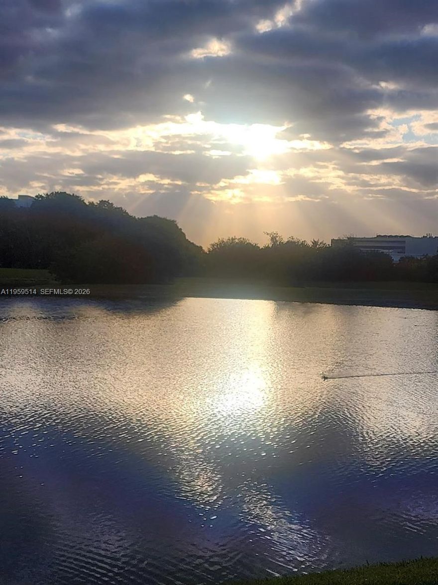 Enjoy your morning coffee on the balcony looking at the lake. Completely remodeled new kitchen cabinets, stainless steel appliances, new bathrooms, epoxy floor and smooth ceiling.  Close to Miami Airport, FIU, Dolphin and International Mall