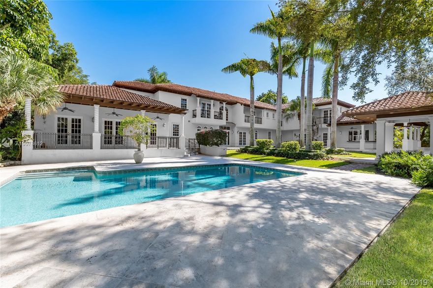 Located in gated community SNAPPER CREEK LAKES, this 13,883SF Total home is sitting on nearly 50,000SF of land.With marble floors throughout the 11,551 SF, 8 bedrooms/10.2 bathroom home, 1st floor features 2 wings of the house offering a kitchen in both wings. 1st floor also offers informal & formal living room, dining room, entertaining room with full bar, as well as formal home theater and 2 bedrooms. Take elevator or 1 of the 2 staircases up to the 2nd floor which features 6 additional bedrooms w/ gorgeous views of the property. Master suite offers his and hers closets & both bath tub and shower. 2nd floor also features a gym as well as a spa with steam room. Backyard offers large entertaining space plus pool & cabana bathroom. 5 car garage. Part of Snapper Creek Homeowners association.