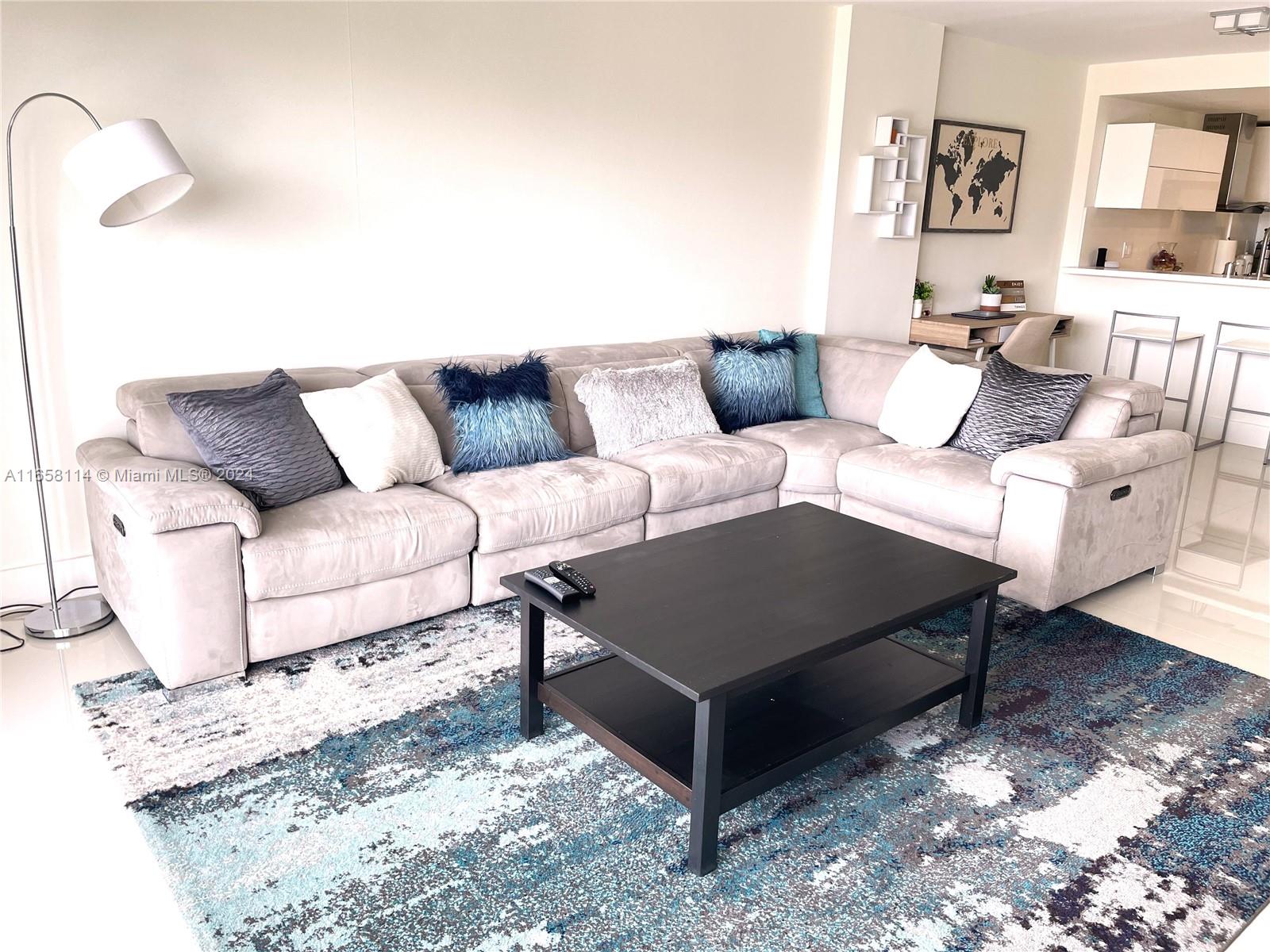 Stunning 1 bed, 1.5 bath condo in the heart of Aventura! Completely remodeled with modern finishes, featuring a chef’s kitchen equipped with high-end appliances, including a Miele coffee maker and microwave. Enjoy an open-concept living space with a sleek design. It is within walking distance of world-class shopping, dining, and entertainment, with easy access to major highways. Perfect for those seeking both luxury and convenience!