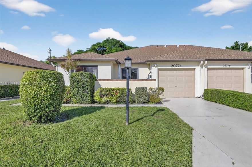 You do not want to miss this incredible opportunity to own a beautiful spacious villa in the heart of Boca, ideally located & zoned for A schools. This nearly 1,600 sqft home features a desirable open split floorplan, 3 generously sized bedrooms & an oversized screen-enclosed patio perfect for relaxing or entertaining. Enjoy a modern open-concept kitchen, luxury vinyl plank flooring, elegant bathrooms, recessed lighting, newer AC/ductwork & full impact windows/sliders/garage door for added peace of mind. Concord Green is a pet-friendly, boutique lakefront community offering a serene walking path, sparkling pool & tennis court. The low HOA fee covers cable, internet & landscaping. Centrally located minutes to the Turnpike, close to top shopping, dining, parks & beaches. This one won’t last!