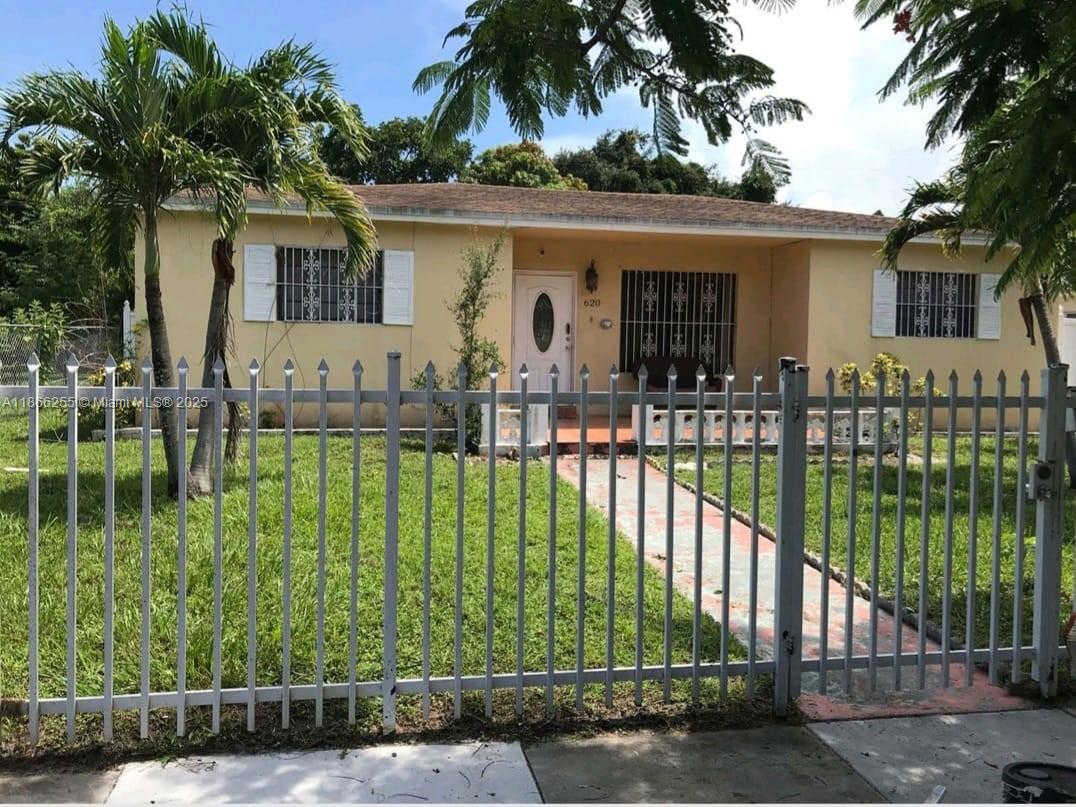 All tile 3/2 house with pool, stainless steel appliances, spacious bedrooms, prime location, walking distance to houses of worship, fully gated, large backyard with fruit trees.