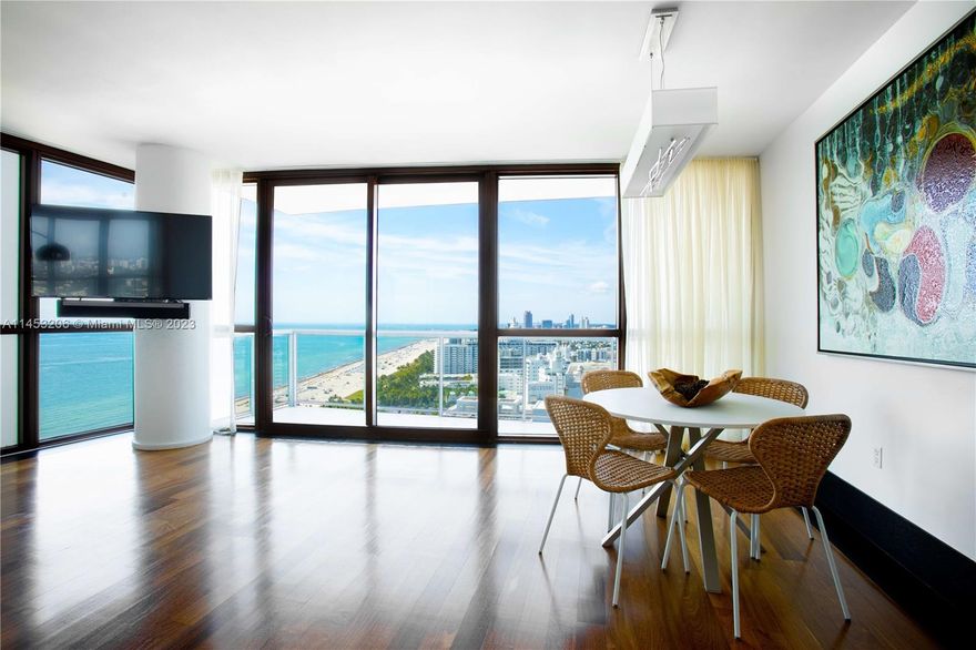 Bring Offers. The Setai: an oceanfront property of unparalleled elegance, sophistication, and unrivaled service. Residence 3004: 2bdrm/2bath+home-office with breathtaking ocean and unobstructed city views. Features: private balcony, floor-to-ceiling windows in living/dining area, teak wood flooring, high ceilings, in-unit laundry, custom cabinetry, Sub-Zero/Miele kitchen appliances. Bathrooms: marble flooring and walls, oversized soaking tub/rainfall shower. Amenities: 3 oceanfront infinity pools/zoned temperature, fitness center, spa, private beach club, beach lounges, umbrellas, beachside food and beverage service, 24hour concierge, valet parking, in-residence dining services. One parking space. Forbes Five-Star/AAA Five-Diamond awards. #1 Resort in Miami Beach by Travel & Leisure.