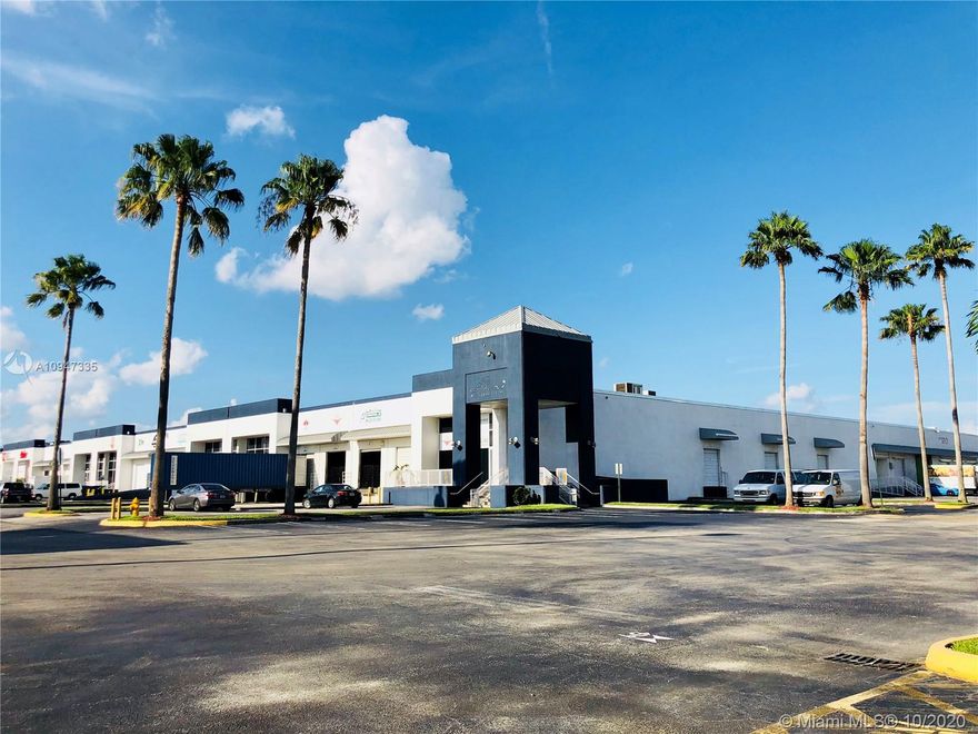 35,323 GSF INDUSTRIAL SPACE FOR LEASE OR SALE. Located less than 1 mile from Miami Airport Cargo area, on 25 St east and Palmetto Expressway. The space features +/- 10% office space, 20' ceiling height, 7 dock height loading doors, dedicated loading court, fire sprinklers, unassigned parking with 50 parking spaces in front of the property. The office area includes 12 offices for a total of +/-3,700 sq ft. Roof was redone in 2017. Includes windstorm and common areas liability insurance, water, nights and weekend security, trash collection, exterior area maintenance.