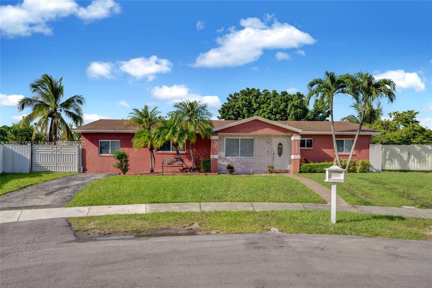 Beautifully maintained 4-bedroom, 2-bath home located in the desirable Meadow Wood Manor community of Homestead. This inviting property features a spacious split floor plan, a bright living area, and a extra sitting room off the primary bedroom. The kitchen offers plenty of storage with a convenient laundry/pantry area nearby.
French doors open to a large fenced backyard with mature fruit trees, a storage shed, and a spacious patio — perfect for relaxing or entertaining. Located across from Homestead Air Reserve Park in a Non-HOA neighborhood, this home combines comfort, privacy, and accessibility. Schedule your showing today!