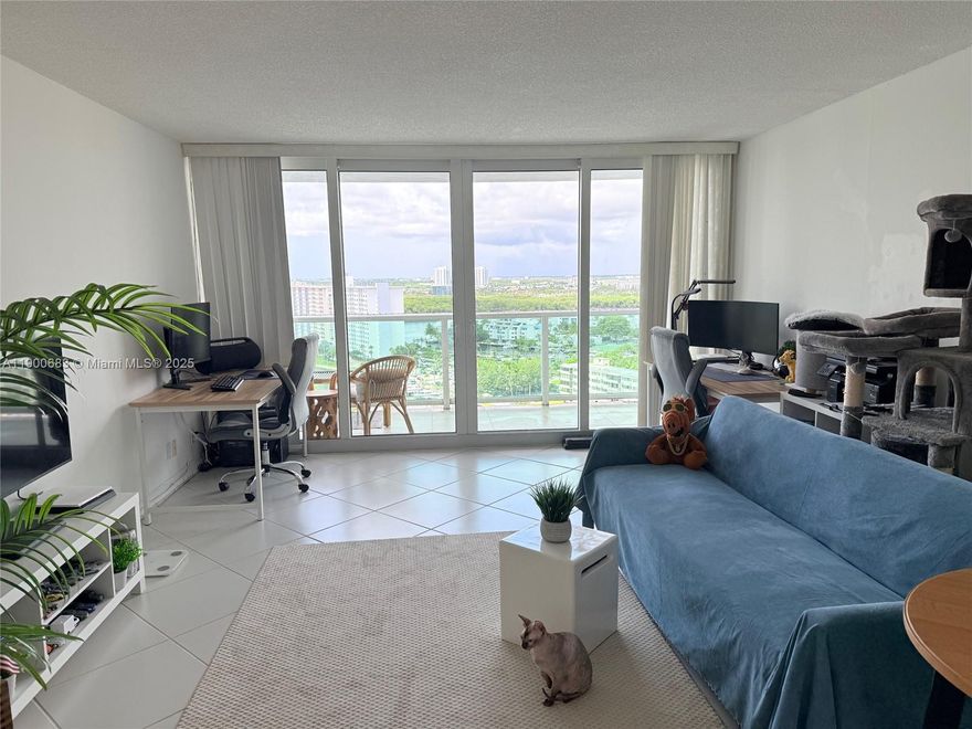 Spacious 1 Bedroom / 1.5 bath located in the best area of Sunny Isles. Just across the beach, Haulover park. Walk to stores, shops and restaurants. Only steps from the ocean and minutes driving to Aventura Mall, South Beach and Bal Harbour.
Floor to ceiling impact windows in living room area and bedroom open to large balcony with beautiful views. 
Full amenity building includes attended lobby, pool, jacuzzi, gym, restaurant, play room and more.