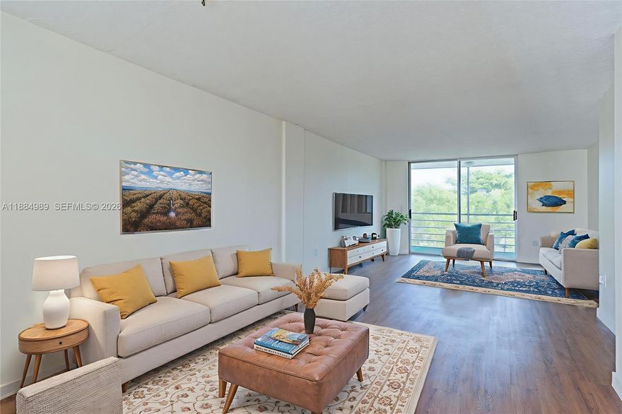 Unit Can Be Financed with as little at 5% down!! Tastefully updated 2 Bedroom/2 Bath located in Kendall. This Open and Airy unit offers spacious living space with Laminate Wood Floors Throughout. Renovated Kitchen with New Stainless Steel Appliances. Unit in conveniently located steps from elevator and laundry facilities. Complex has 2 pools, Tennis, Pickle Ball Courts, Basketball Court, Playground, Gym and Clubhouse. Laundry facilities on each floor and Management office on site. Complex has completed 40 yr recertification! New Roof! as well as paint, hallway floors, lighting and new landscape. Building has reserves!! Schedule your private showing today!