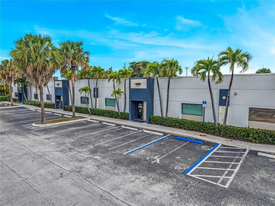 This versatile 3,381 Sq.Ft. flex space is available for sale, ideal for owner-users or as an investment. Located in AIRWAYS CENTRE CONDO, it features a 1-story layout with 12' clear ceiling height, a 10' x 12' street-level roll-up door, and impact-resistant windows and front door. The property includes 1,813 Sq.Ft. of office space, 2 bathrooms, and a 1,568 Sq.Ft. warehouse area (32’ deep x 49’ wide). With 7 assigned parking spaces and the potential for a second AC unit in the warehouse, this unit offers flexible options for various business needs.
