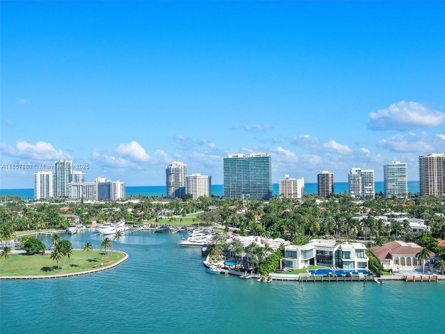 Experience, luxurious waterfront, living at its finest. Unit 301 offers a blend of modern sophistication and serene coastal charm. Breathtaking panoramic views of Biscayne Bay & Bal Harbour Yacht Club from the wraparound 3000 sq ft terrace, while the 2100 sq ft interior boasts high-end finishes, spacious living areas & an open kitchen designed for both style and functionality. With 2 meticulously designed bedrooms & spa-like bathrooms, this residence creates a haven of comfort. a deeded boat slip accommodating boats up to 40+ feet with direct ocean access. Amenities including a rooftop 60’ lap pool and jacuzzi along with the fitness center & steam room complement the upscale lifestyle offered by this Bay Harbor Islands gem.