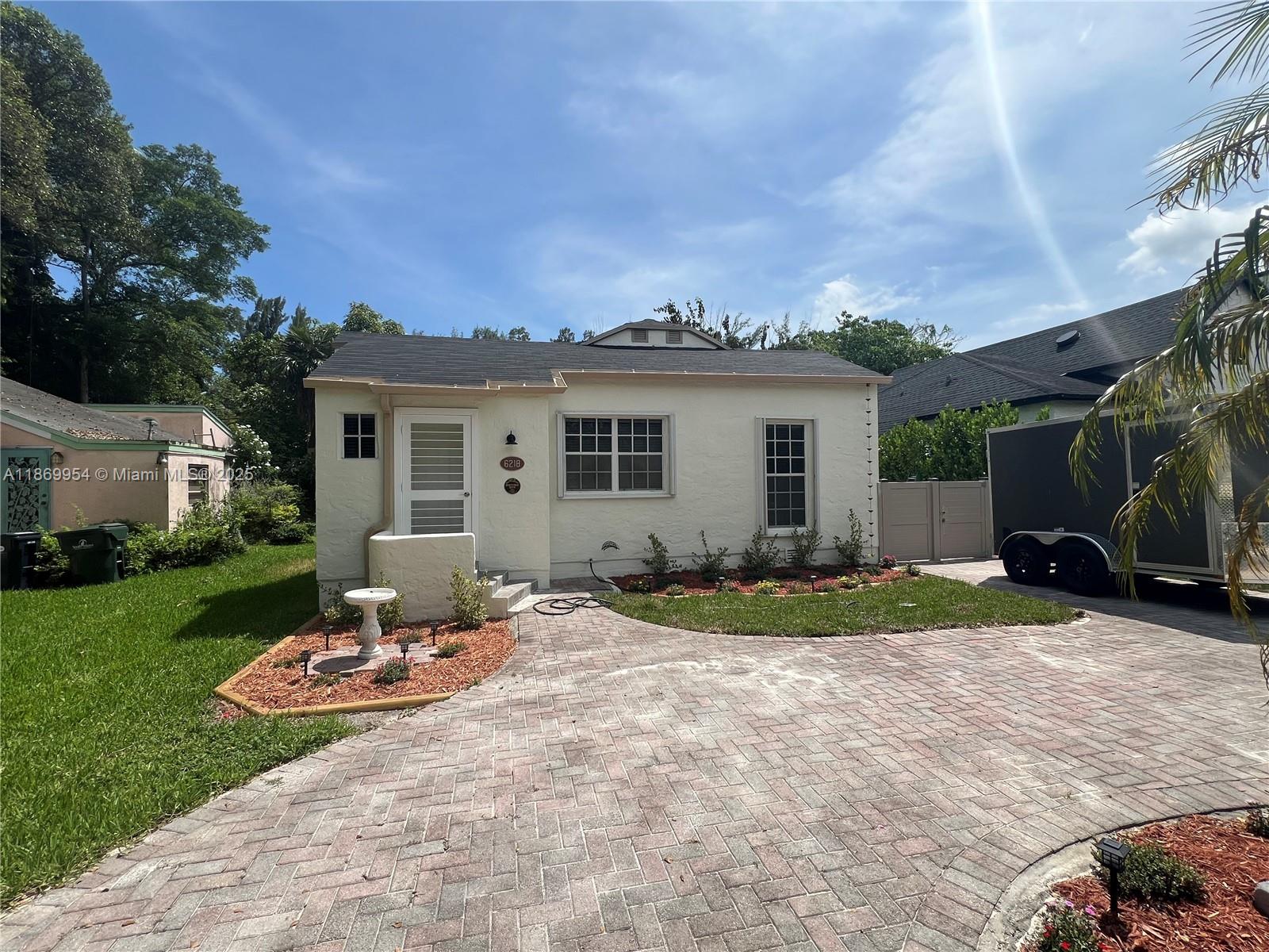 Charming 3 Bed, 2 Bath Single-Family Home in South Miami. Located just 1/2 mile from the world-renowned University of Miami and within 1 mile of South Miami Baptist Hospital. This rarely available gem is now on the market for the first time ever. This well maintained home features updates throughout, including new flooring, a modernized kitchen, and bathrooms. The spacious backyard offers ample room to expand, whether you're dreaming of adding square footage, building a pool, or creating an office/studio retreat. Located on a historic block of "honeymoon cottages" originally built by the Biltmores in the 1920s & ’30s, this home is part of a unique and desirable neighborhood full of character and charm. Don’t miss your chance to own a piece of South Miami history in an unbeatable location