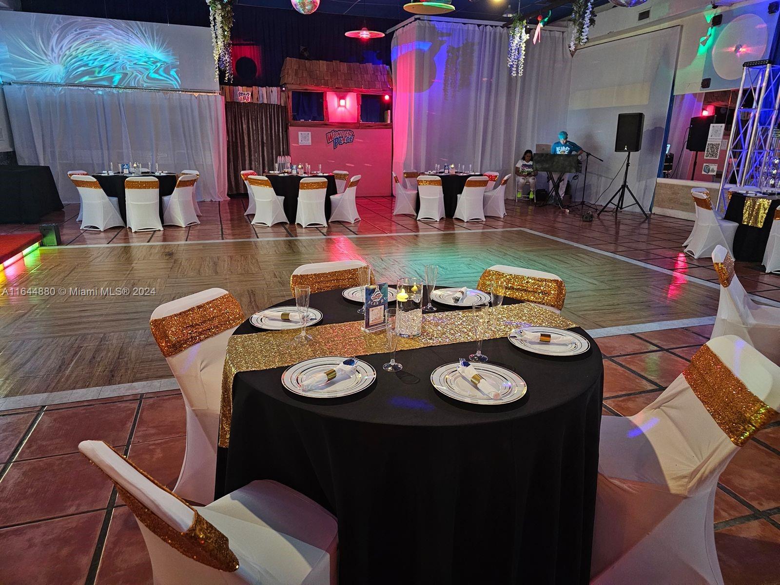 ONE OF A KIND BUSINESS! BANQUET HALL FOR WEDDINGS, PARTIES, 15'S AND CHILDREN PARTY PLACE! PERFECT FOR ANY EVENT. DONT MISS THIS OPPORTUNITY. BUSINESS SOLD WITH ALL INVENTORY. CALL NOW!