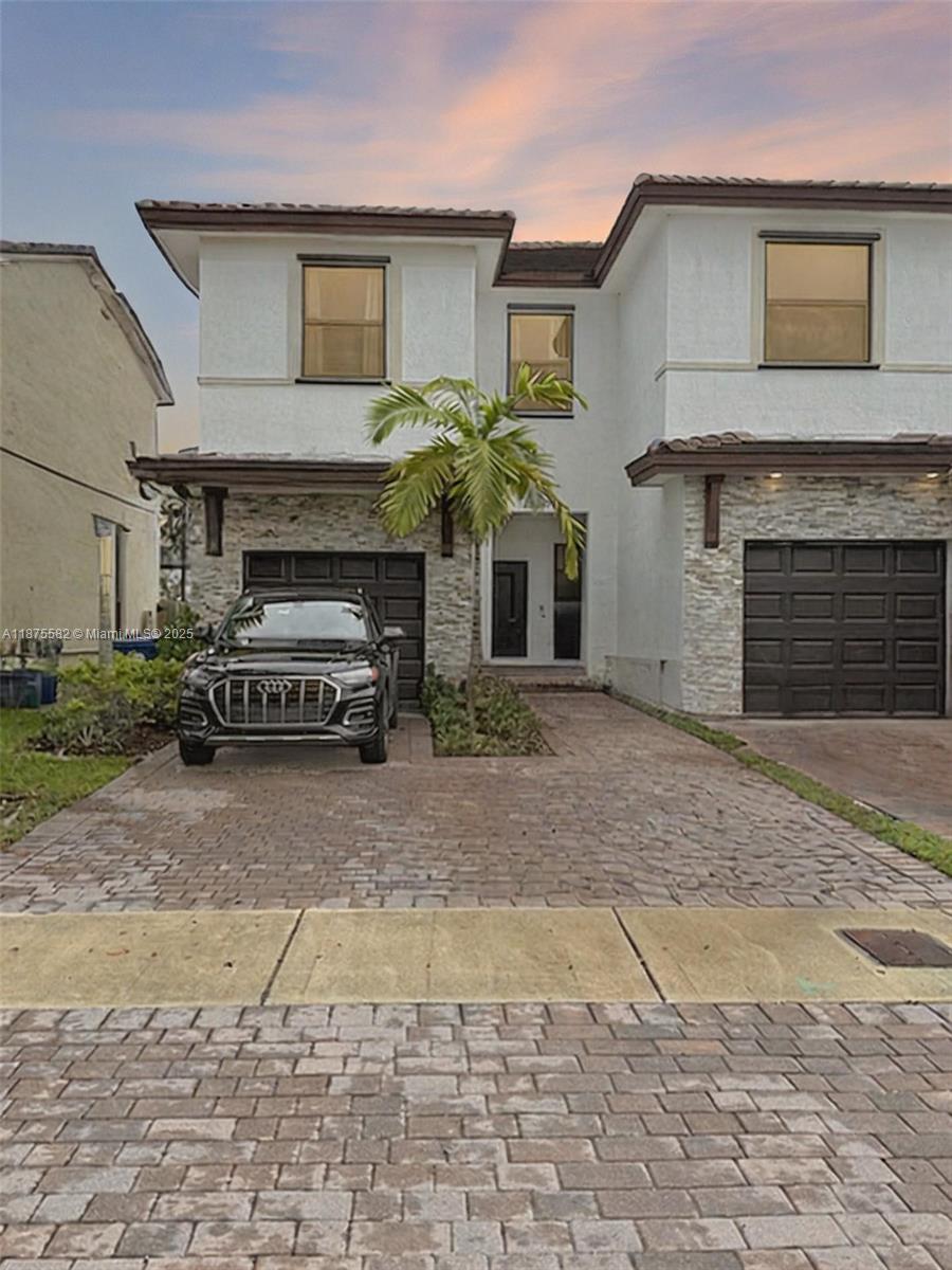 This stunning 3-bedroom, 2.5-bath twin home in the Campo Bello community is truly move-in ready. With one owner, this home is in like-new condition! Outside, you'll find a spacious backyard with room for a pool. Inside, you’ll find an open-concept layout highlighted by luxury laminate flooring, stainless steel appliances, a convenient powder room, carpet upstairs, a full laundry room with washer & dryer, tankless water heater and a one-car garage. Enjoy the lifestyle of a resort-style community offering a sparkling pool, fitness center, clubhouse, and playgrounds. Perfectly situated near the Florida Turnpike, this home is just minutes from grocery stores, top-rated charter schools, Black Point Marina, and the Florida Keys, blending comfort, style, and convenience all in one.