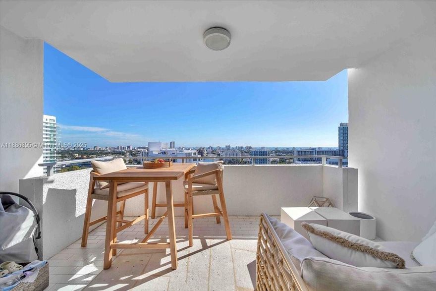 Beautiful light filled east facing unit with City, Bay, and Ocean views. Large open balcony, impact windows and doors with ample storage. Bamboo floors, updated bathrooms and kitchen. Small well behaved pet allowed with additional deposit. Fantastic location on the iconic Venetian. Building has completed many upgrades-hallways, elevators, high speed internet, party room, gym, EV charging, kiddie play room, work space, owners lounge, upgraded lobby, mezzanine and more. 24/7 front desk, and package/receiving room.all  A few minutes to groceries, world class restaurants, shopping, golf, pickleball, and beaches.  EASY commute to Downtown Miami, MIA, Gables, and Brickell.
