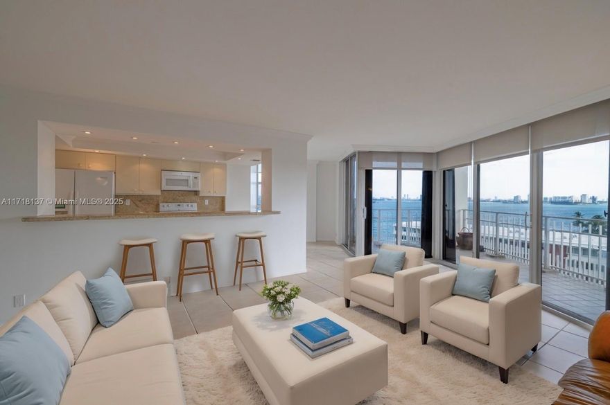 Experience resort-style living in this spacious 2-bedroom, 2-bathroom with stunning southeast direct water views. Located in a gated community, enjoy daily classes, tennis, and pickleball. Water, hot water, high-speed internet, cable, and spa classes are included. Live like you're on vacation year-round with world-class amenities at your doorstep. This is the perfect escape for those seeking relaxation and luxury in a serene waterfront setting.