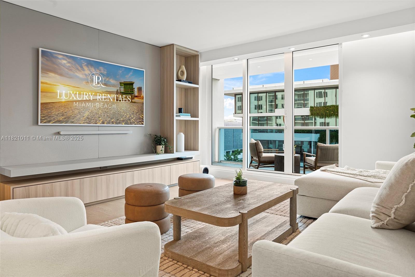 Roney Palace sits oceanfront & in the lap of luxury. Located just between the 1 Hotel & the W, Roney Palace is a
well-to-do serviced apartment building, separate from, but sharing some amenities with the 1 Hotel & Homes.
Located steps from the beach, this 2 bedroom makes for a perfect extended getaway. The pool and beach scene are
fantastic places to enjoy your time while staying in this private residence.