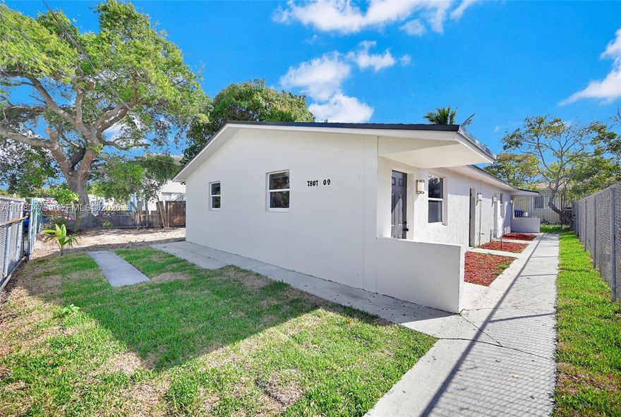 Duplex located in a desirable Miami neighborhood featuring two spacious 2-bedroom, 1-bathroom units. The property is fully gated for added privacy and surrounded by mature mango trees, creating a pleasant tropical setting. Recent updates include a new roof, and the property is equipped with separate electric meters, making it an excellent opportunity for investors or owner-occupants. Each unit offers comfortable living space with strong rental income potential. Conveniently located near major roads, shopping, dining, and schools, providing easy access to many of Miami’s amenities.