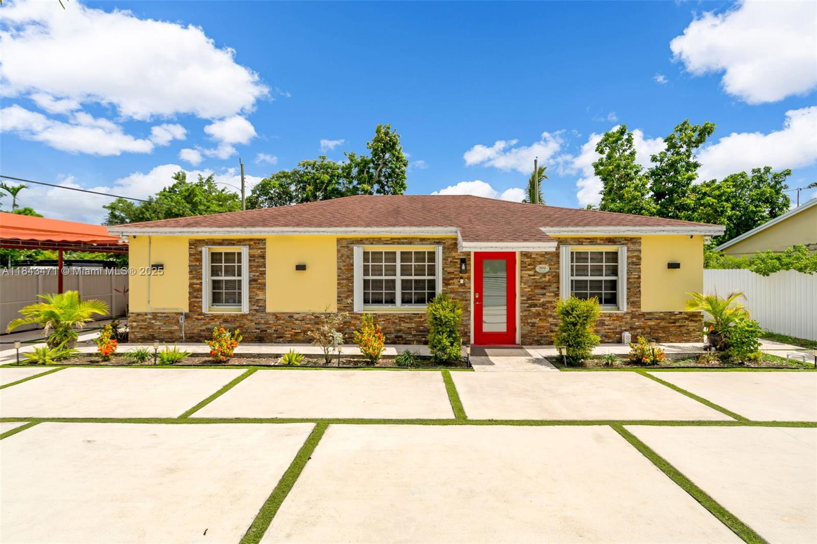 Beautifully renovated 3BR/2BT HOME on a corner lot in Parker Shores—just blocks from Miami Shores! This meticulously maintained property features a spacious open-concept layout with living, dining, and family areas flowing into a deluxe kitchen outfitted with premium granite slab counters, double oven, wine cooler, and water filtration/softening system. Expanded primary suite with spa-style bath. Third BR ideal as office/nursery. Additional highlights include: new electrical system, new PVC plumbing, new washer/dryer, and a new roof. Exterior includes gym patio, 3-car carport, gazebo, room for pool, and A/C shed. Motorized gates offer added security. Too many upgrades to list—this one’s a must-see!