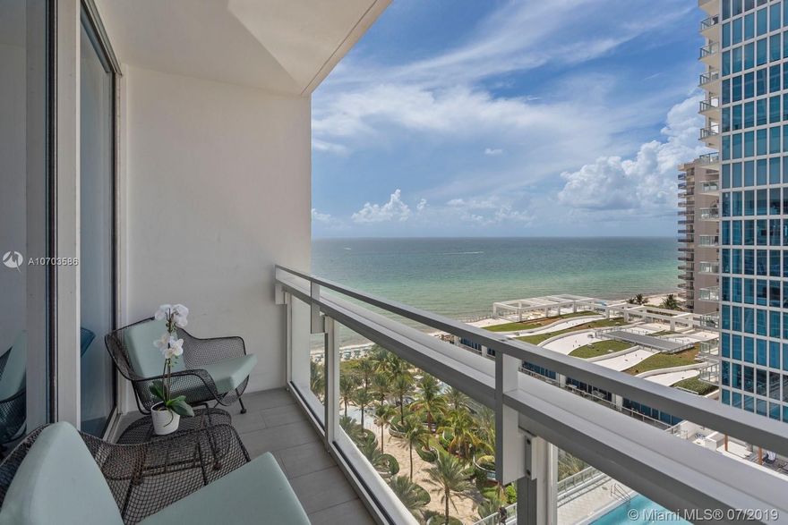 STUNNING OCEAN VIEW 2BDR RESIDENCE AT THE CARILLON WELLNESS RESORT;  BEAUTIFULLY DECORATED AND FULLY EQUIPPED WITH TOP OF THE LINE APPLIANCES. ENJOY THE BALCONY WITH OCEAN AND BAY VIEWS.  LUXURY RESORT, SPA & FITNESS FACILITIES; PRIVATE BEACH WITH FULL SERVICE, 4 SWIMMING POOLS. HEALTHY LIFESTYLE COMMUNITY, ANTI-AGING/FUNCTIONAL MEDICINE DOCTOR ON SITE, JUICE BAR, FARM TO TABLE & IN-SUITE DINNING, BEAUTY SALON, CONCIERGE, 24/7 SECURITY, DOORMAN AND VALET PARKING. ALL DAY CLASSES INCLUDING YOGA, SPINNING, TRX, ZUMBA, STRESS MANAGEMENT LECTURES AND MORE. PUBLIX & STARBUCKS ACROSS THE STREET.