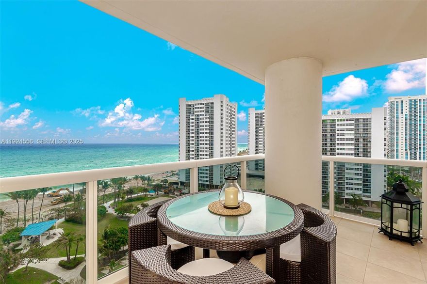 Stunning furnished 2BR/2BA Model C corner residence with 1,782 sq. ft. of interior space plus 450+ sq. ft. of wraparound balconies. Located on the SE corner, offering spectacular ocean and Intracoastal views from two private balconies. The unit shows beautifully with designer finishes, a European-style kitchen with KitchenAid appliances, and a master bath featuring a jacuzzi tub. Enjoy true resort-style living: infinity-edge pools, full-service spa, 50,000 sq. ft. fitness center with ocean views, regular exercise classes, on-site restaurants, beach and pool service, valet, and 24-hour security.