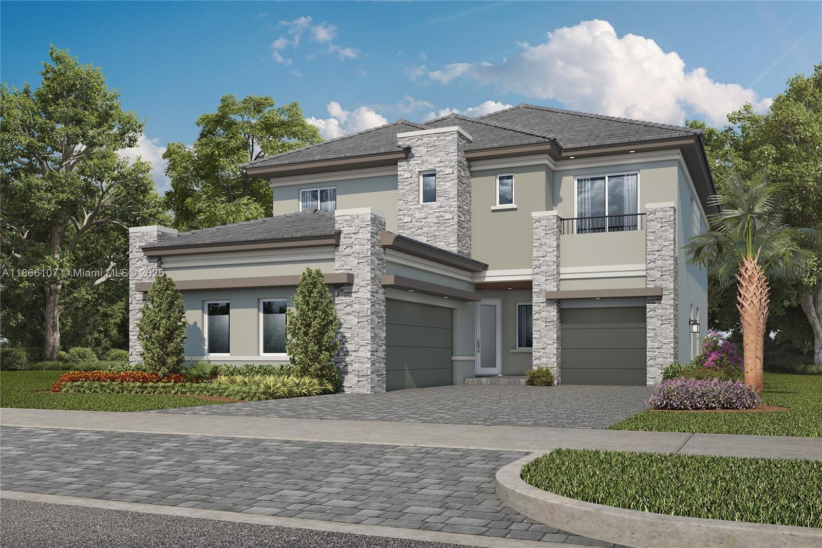 This spacious new single-family home with dual garages combines everyday comfort with thoughtful style. At its center is a wide open-concept living area that opens to a covered lanai, perfect for indoor-outdoor living. A formal dining room on the first floor and a versatile upstairs additional room offer space to gather or unwind. Three of the five bedrooms include private bathrooms, including a luxurious owner’s suite with split vanities and a spa-style soaking tub.
Prices and features may vary and are subject to change. Photos are for illustrative purposes only.