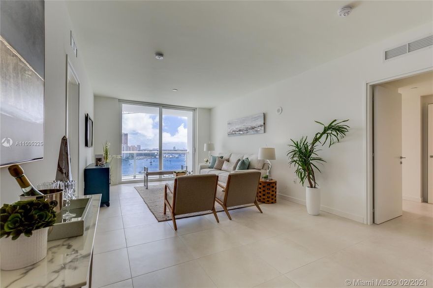 Tenant occupied until April 30th. Short lease available 05/15/21 to 09/15/21 & Yearly lease available May 15th, 2022 (MLS A11020923). PENDING STATUS HIGH SEASON (01/10/21 - 04/30/22) MLS A11005225.
Open Floorplan with split 2 bedrooms, 2 baths + a den. Ready to move-in luxury condo with elegant decor in the heart of Fort Lauderdale Beach. Spectacular Intracoastal and Las Olas Isles Views from unit 1102! Watch the Yachts cruise by. Top-of-the-line appliances, tile floor throughout the unit, marble, and Italian cabinetries. Smart intelligent building with resort-like amenities with a rooftop pool and sunset lounges facing the Intracoastal, spa, exercise room, clubhouse, 2 pets allowed, 24/7 welcome lounge, 24/7 valet parking, only a block away from the beach, 5 minutes from Las Olas Blvd.