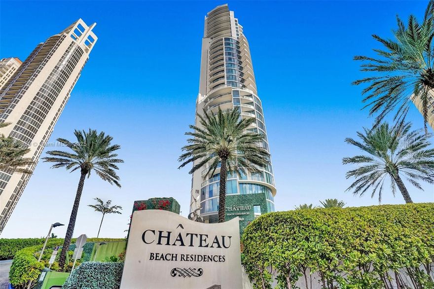 Chateau Beach is luxury living at its finest. This unit has breath-taking views of the Sunny Isles coast line. The residence includes a state-of-the-art kitchen, expansive terraces, and elegantly crafted living areas.  In addition, this unit has ceiling heights measuring 12 feet. Residents can indulge in world class amenities which include: spa, beachfront pool deck, movie theater, fitness center, personalized concierge service, and private wine locker.