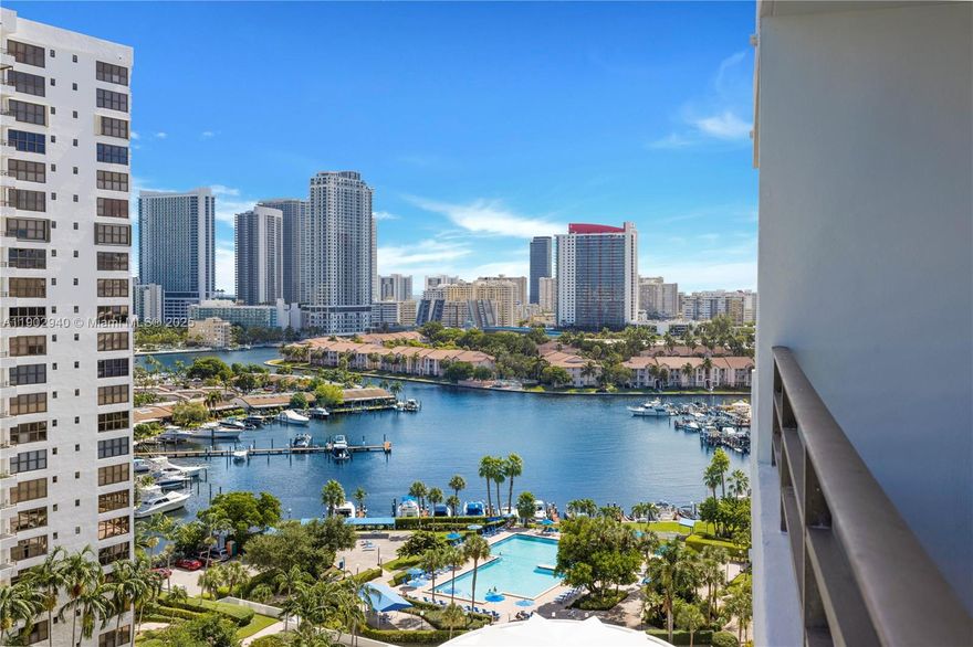 SOUGHT AFTER FULL 2 BEDROOM CORNER WATERFRONT RESIDENCE. PANORAMIC VIEWS OF THE MARINA, INTRACOASTAL AND THE SKYLINE OF FT. LAUDERDALE. THIS CONDO FEATURES MODERN FLOORING THROUGHOUT. FAMILY SIZE KITCHEN IS LARGEST IN BUILDING WITH CONTEMPORARY GRANITE COUNTERS & CUSTOMIZED PULL OUT PANTRY. BOTH PRIMARY AND GUEST BEDROOMS HAVE EXCELLENT STORAGE EACH WITH THEIR OWN WALK-IN CLOSETS. YOUR PRIVATE BALCONY IS THE PERFECT SPOT FOR ENTERTAINING AND RELAXATION. FURNITURE CAN BE NEGOTIATED FOR A TURN KEY EXPERIENCE. VALUE PRICED FOR UPSCALE LIVING. OLYMPUS CONDO OFFERS  18 ACRES OF RESORT STYLE LIVING. MINUTES TO THE BEACH, AVENTURA MALL, SHOPPING, DINING AND THE BEST OF SOUTH FLORIDA. AMENITIES INCLUDE 2 LUSHLY LANDSCAPED POOL AREAS, CLUBHOUSE WITH STATE OF THE ART FITNESS CENTER, TENNIS & MORE!