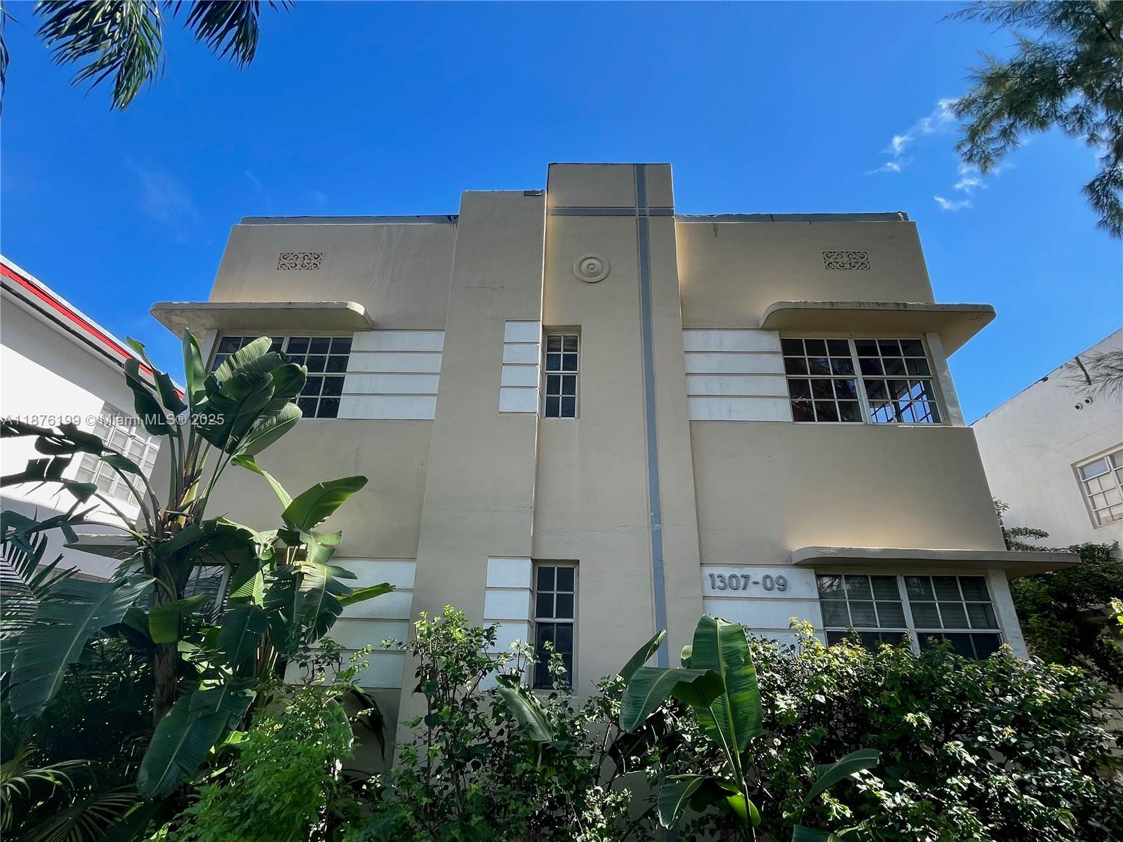 Attention Investors & Homeowners! Discover the charm of this beautifully updated Art Deco gem featuring refinished hardwood floors, a decorative fireplace, and an elegant formal dining area. The modernized kitchen boasts stainless steel countertops, a stylish backsplash, and a dishwasher for convenience. Enjoy year-round comfort with a newly installed central AC and in-unit washer/dryer, all fully permitted. Nestled in an intimate 8-unit building just four blocks from the beach and steps from Flamingo Park, this home is perfect for those seeking the ultimate South Beach lifestyle, whether for investment or personal use.