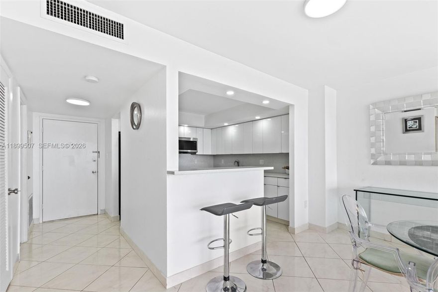 Spacious and remodeled 1-bedroom, 1.5-bath condo with assigned parking space located in the desirable Plaza Del Prado in Aventura. This bright and renovated unit offers a generous floor plan with a large living and dining area, an oversized balcony with beautiful city views, and plenty of closet space. The bedroom includes a walk-in closet and en-suite bathroom for added privacy. Plaza Del Prado is a gated community with 24-hour security and great amenities, including two pools, tennis courts, fitness center, marina, and more. Conveniently located near Aventura Mall, restaurants, beaches, and major highways. Perfect for investors or homeowners.