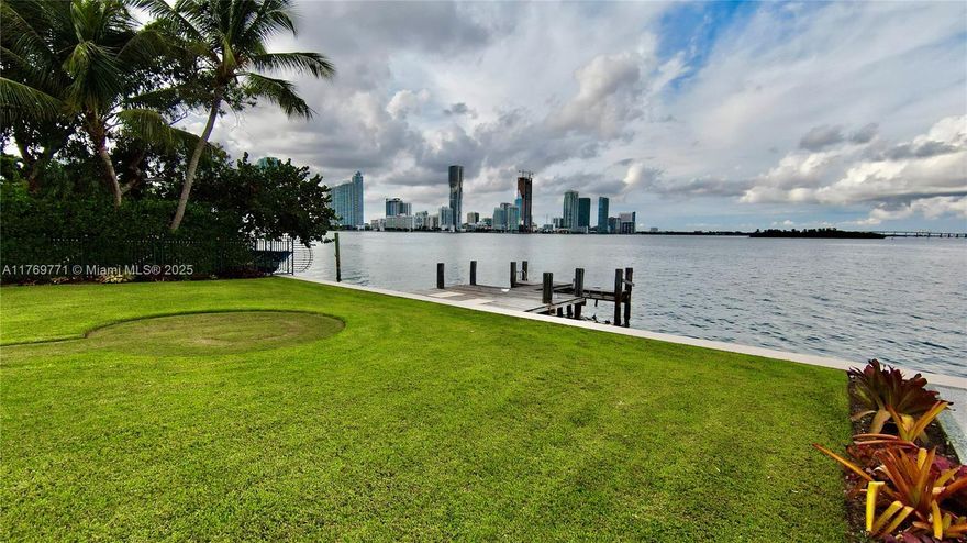 RARE OPPORTUNITY TO OWN EITHER A DOUBLE OR SINGLE WATERFRONT LOT ON MIAMI'S EXCLUSIVE VENETIAN ISLANDS! Offering flexibility, these adjacent lots total an impressive 27,250 SF, with a unique option to separately purchase the vacant 11,250 SF lot. This exceptional vacant lot boasts 75 feet of prime north-facing waterfront frontage and permits the construction of a luxurious 5,625 SF two-story single-family home complete with a rooftop deck (City of Miami Zoning)*. Together, the combined properties offer an expansive 175+ linear feet of waterfront, providing breathtaking, unobstructed sunset views over Biscayne Bay and the spectacular Miami skyline. Additional highlights include a deeded extended dock. *Verification of Zoning is encouraged