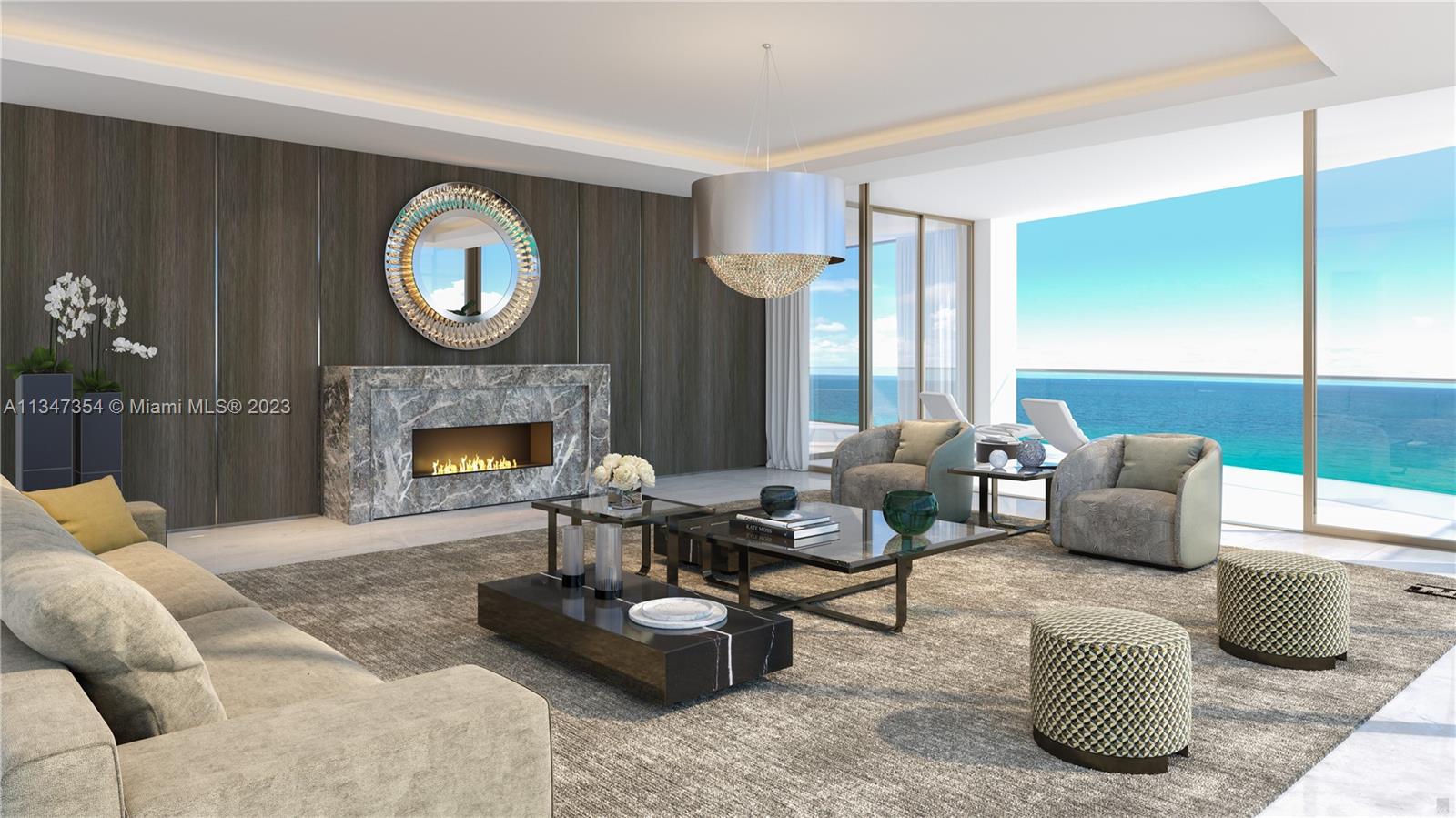 This is a spectacular 4 bedroom Amalfi Model located on the South Corner of the Brand New Estates at Acqualina  Boutique Tower. Beautiful open layout with state of the art kitchen and top of the line finishes. It also comes with a staff quarter with it's own bathroom. This unit will be delivered furnished by Luxury Living and with motorized shades throughout.  All closets were designed by Ornare and Molteni. This is Five Star Five Diamond Lifestyle with award winning services and Amenities. A house car, Rolls Royce with a driver, Beach Club, Concierge, Security, Doorman, Ice Skating, Bowling and Restaurants including Avra, IL Mulino, Costa Grill and Ke-Uh.