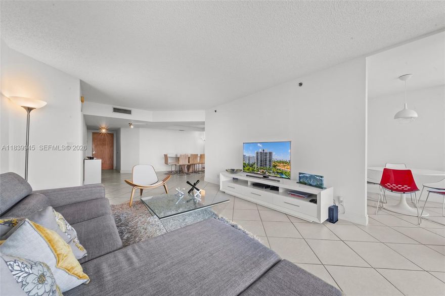 Gorgeous Unit with Intracoastal views. Located at a peaceful Oasis in the heart of Aventura. No busy roads. This particular tower has a generator in case of a hurricane. Breathtaking views from this spacious 2 BED / 2 BATH PLUS DEN and spacious walk-in closets, new A/C, refrigerator, washer and dryer. The building has 2 resort-style pools, an updated lobby, outdoor grills & lounge, valet parking, a fully equipped gym, tennis, an entertainment center with a pool table and TV room, lobby security, and a guard-gated entrance. Walking distance to the marina to shops, dining, and parks. Great schools! Free shuttle to the Aventura Mall. Pets allowed.