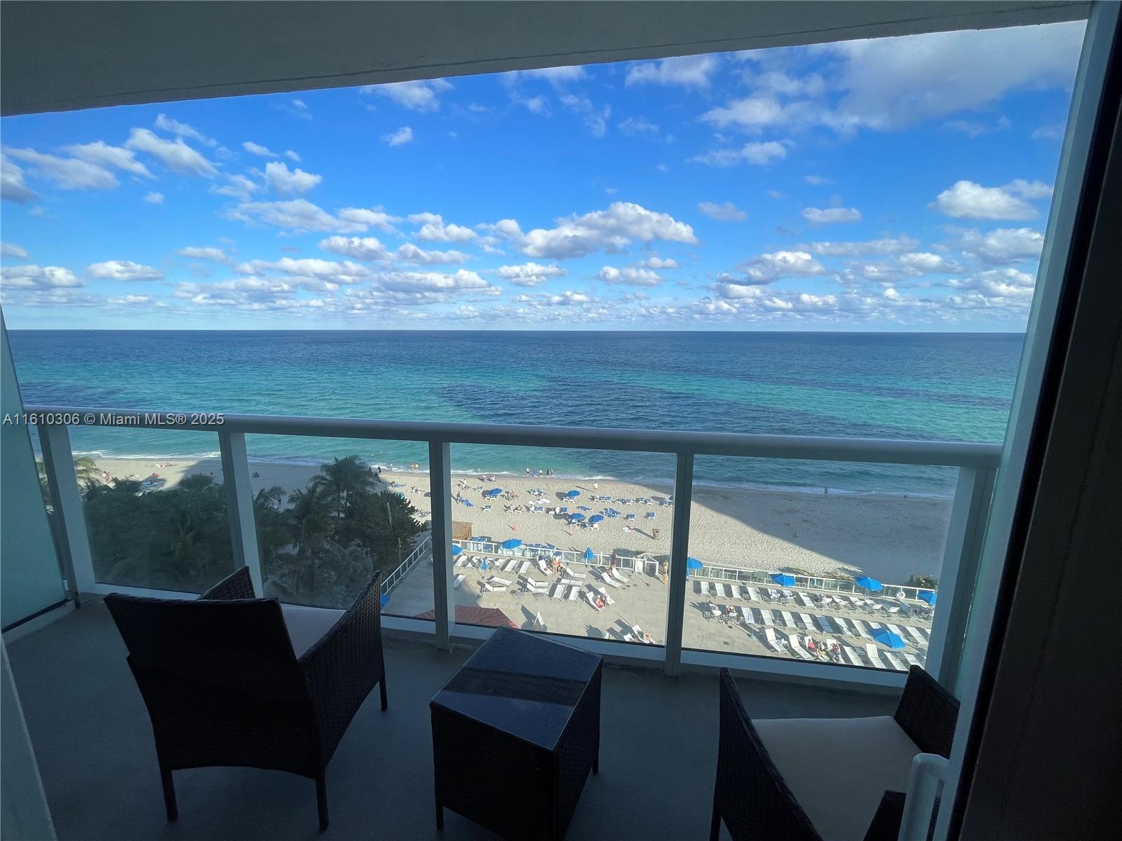 Experience luxurious living in Sunny Isles Beach! This spacious studio offers breathtaking, unobstructed views of the ocean and pools from its private balcony. It is fully furnished, with impact-resistant windows and a brand-new air conditioning system. The studio includes a kitchen, dining area, and two queen-sized beds, while the upgraded bathroom provides a spa-like experience. Additionally, the building is pet-friendly.
This unit can serve as either a vacation retreat or an investment property. It participates in a hotel program until February 2025, allowing for personal use while still generating rental income. The HOA fee covers all utilities, including water, electricity, cable, Wi-Fi, internet, valet parking, and 24-hour security.