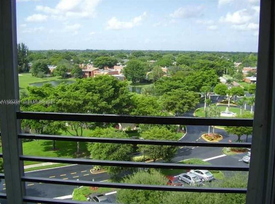 Enjoy easy 55+ in the desirable Park Place Community. Prime location close to shopping, banks, malls and main avenues, This Unit 2bedrroms, 2 full bathrooms on 8th. floor, 1100 Sf.  The dining/living room is spacious and bright, New AC 2026, tile flooring, walking closets, private screened balcony perfect for morning coffee. Garden view. Laundry room. Assigned parking. Storage room. Community amenities include Clubhouse, heated pools, BBQ area and more. Complex gated with 24/7 security patrol. For financing purchases 20% down-payment mandatory. One occupant must be 55+ others 19+. RESERVES, 40Y APPROVED, NO ASSESSMENTS.