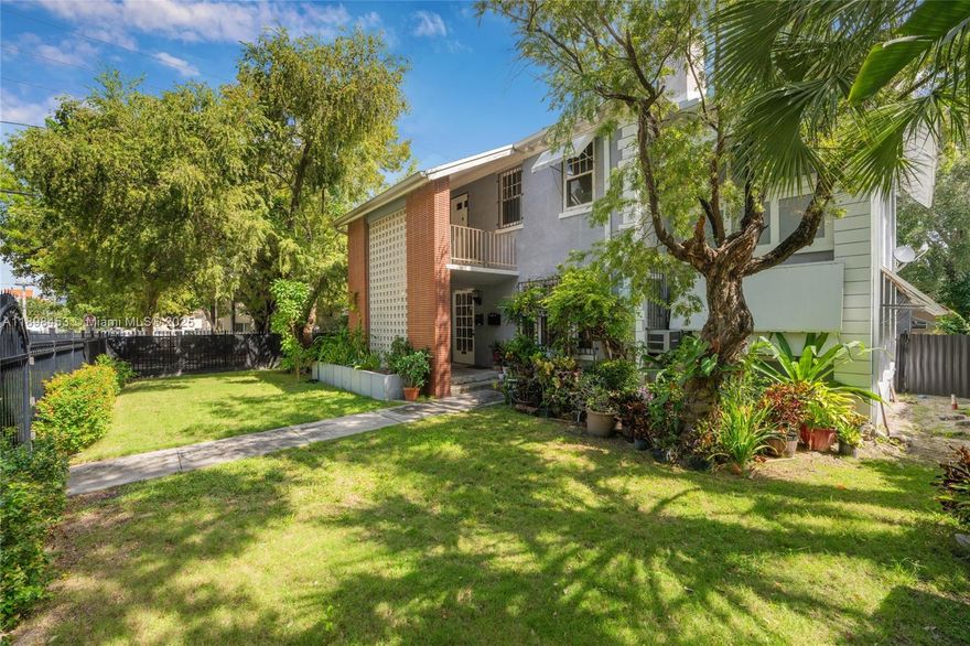 Unlimited potential! Once the home of Miami's pioneer Milam family. This unique property could be renovated back to its original beauty. affording a large, magnificent home with 4/3 plus a 1/1 quest cottage and two car garage. Plenty of room for a pool and large garden. Or it could be left as it is now divided into two over size units, top and bottom, zoning would allow for the expansion of the 1/1 cottage into a larger unit. This property is located on a quiet residential street, on a large, gated corner lot. Blocks from Calle Ocho's restaurants and attractions, Minutes to Brickell, Downtown and Coconut Grove. Significant opportunity for investment or to create a truly exceptional compound in the heart of the city.